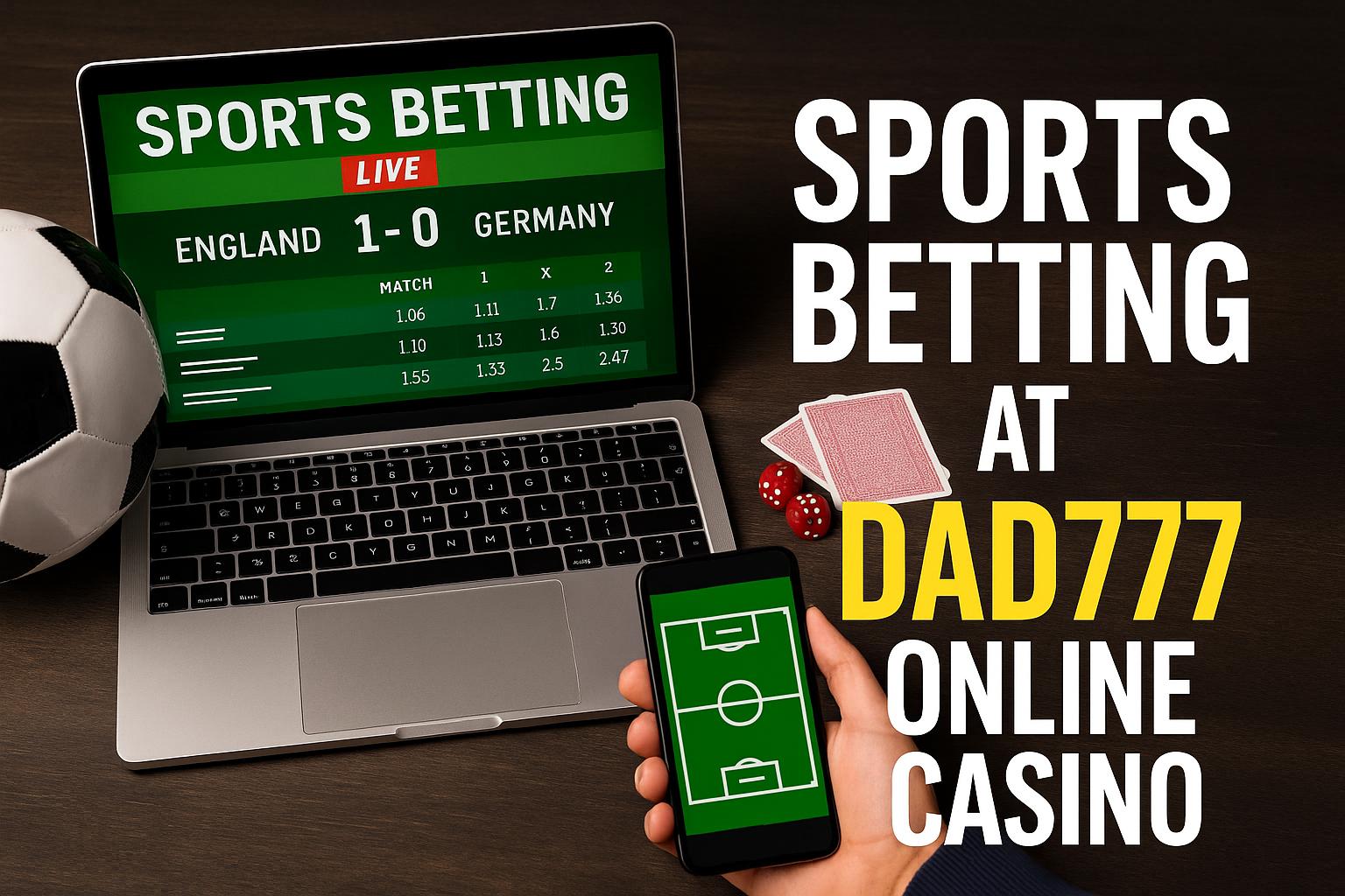 Aposte em apostas esportivas no cassino online DAD777
