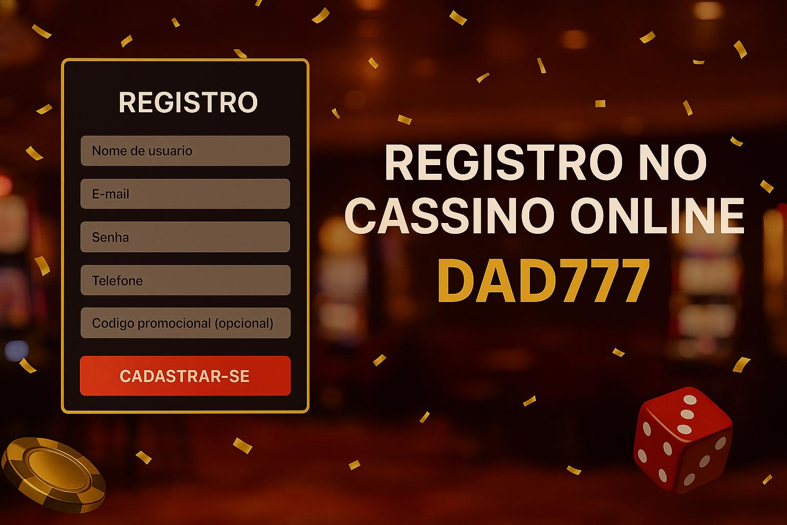 Não Perca tempo, o rRgistro na site DAD777